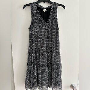 Max Studio Black and White Geometric Mini Dress